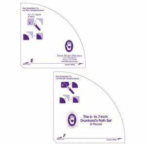 Squadretta Drunkard's Path Template Set, Large for 6"- 7"