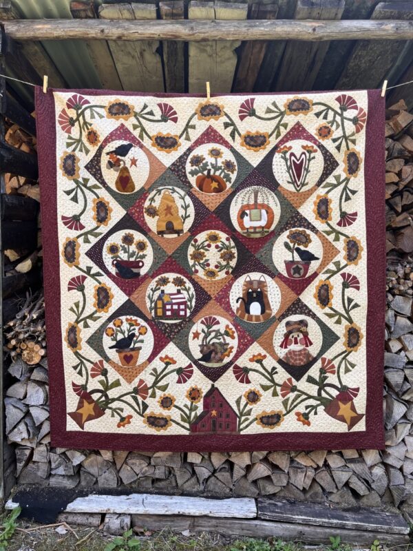 Kit Retro ed imbottitura per quilt Primitive Fall Blessings