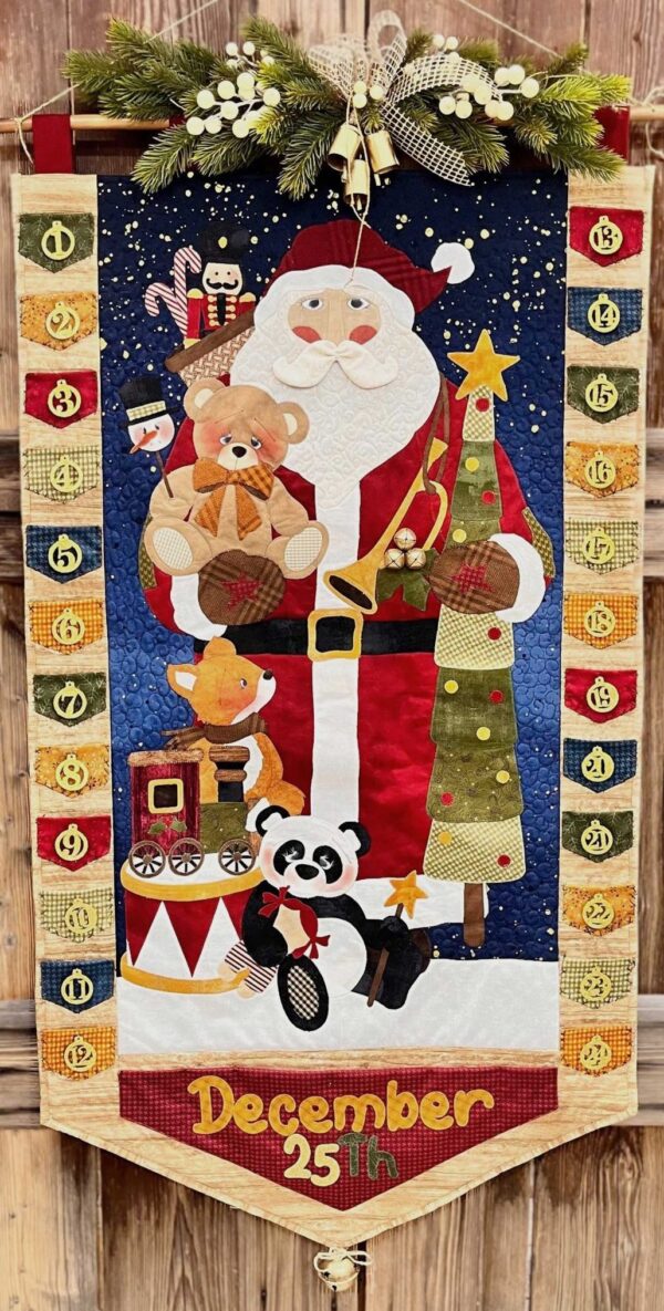 Cartamodello Calendario dell'avvento grande "SANTA WILL ARRIVE IN 25 DAYS"